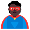 Superhero- Dark Skin Tone emoji on Microsoft